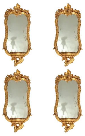 18th Century Roman Giltwood Mirrors, Set of 4
