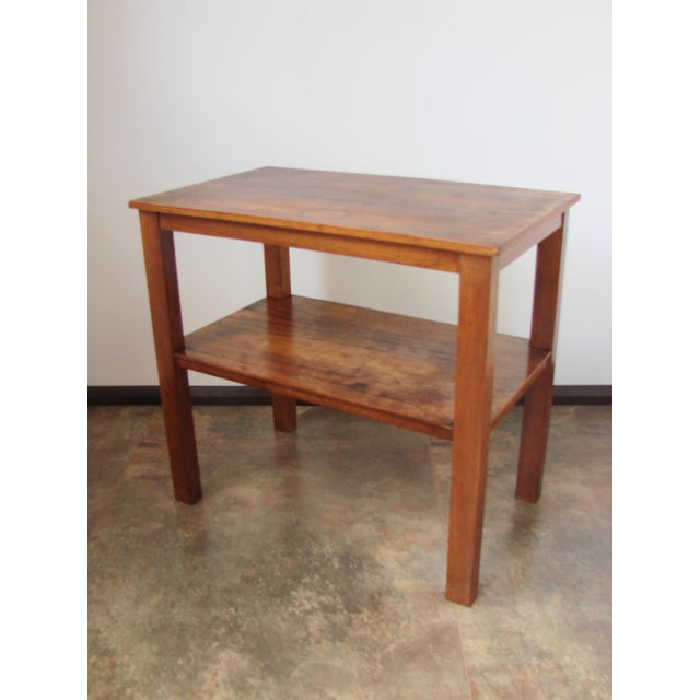 Brown Vintage Side Table, Poland, 1960s For Sale - Image 8 of 11