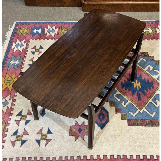 English Coffee Table in Mahogany and Beech, 1970s For Sale - Image 3 of 9