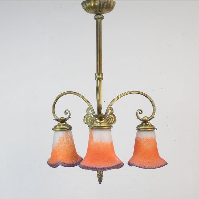 Art Deco Lamp in Glass Paste, 1920s For Sale - Image 9 of 9