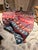 For your consideration, a traditional Turkish Kilim rug, a classic hand-woven, flat-weave wool carpet celebrated for its...