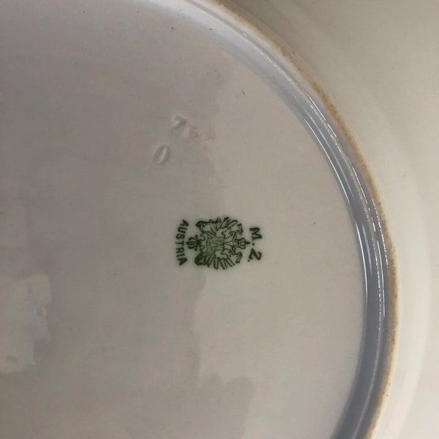 Vintage Austria Porcelain Plate For Sale - Image 4 of 6