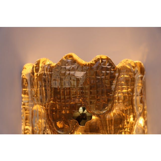 Glass and Brass Wall Lights by Carl Fagerlund for Orrefors, 1960, Set of 2 For Sale - Image 12 of 18