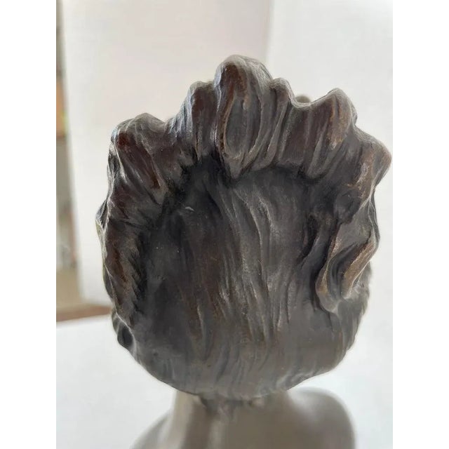 Antique French Bust of Marie Louise Brongniart After Jean Antoine Houdin For Sale - Image 4 of 12