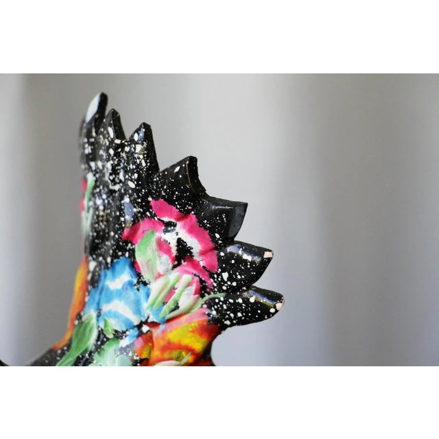 Portuguese Vintage Rooster and a Chicken Figurines - a Pair For Sale - Image 11 of 13