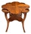 Wooden Art Nouveau Game & Card Poker Table Clover Shaped Top For Sale