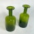 1960s Pair of Otto Brauer for Holmgaard Green Gulvvase Danish Glass Vases For Sale - Image 5 of 7