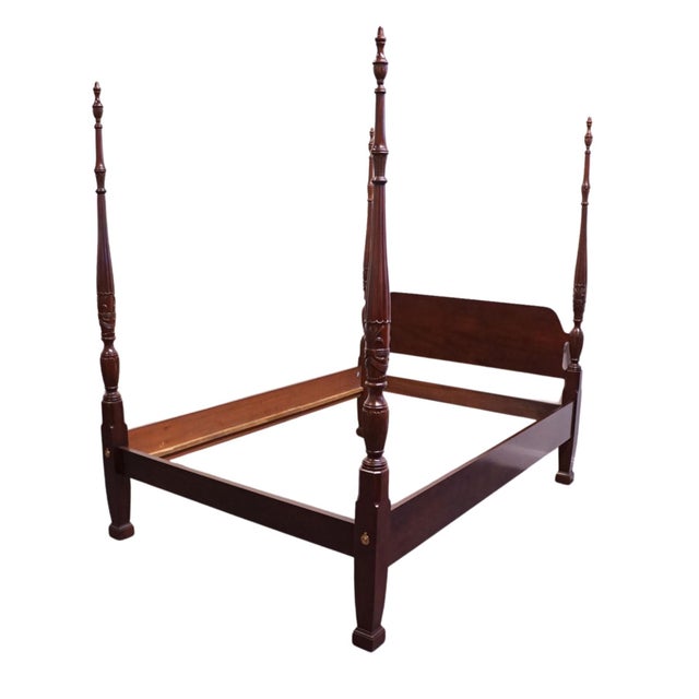 Thomasville Thomasville Furniture Mahogany Collection Traditional Style Queen Size Four Poster Bed 14511-575 For Sale - Image 4 of 11