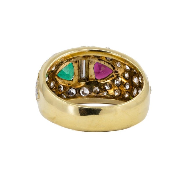 Late 20th Century Emerald & Ruby Ring, Size 5 For Sale - Image 4 of 4