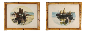 Georges Pierre Guinegault, Compositions, Lithographs, Framed, Set of 2