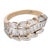 Modern Vintage Baguette Marquise Cut Diamond 14k White Gold Band Ring, Size 6 For Sale - Image 3 of 6