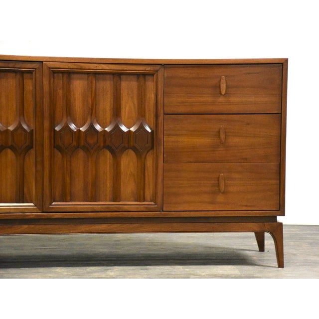 Mid Century Modern Walnut Dresser Credenza For Sale - Image 10 of 10