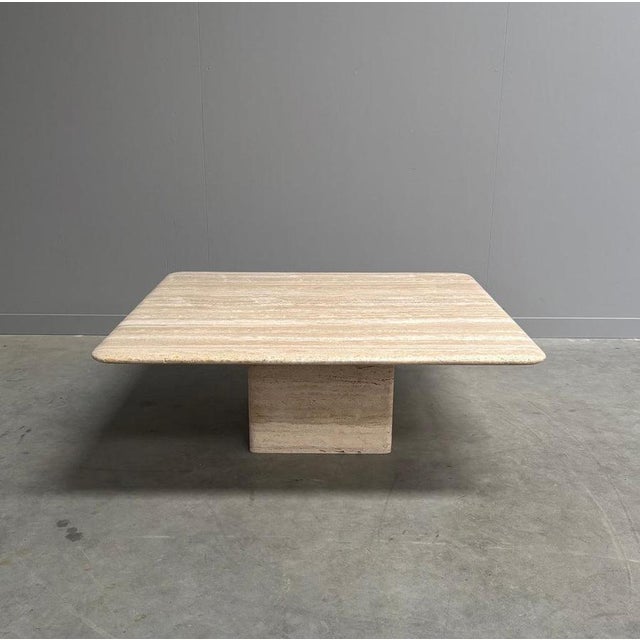 Stone Large Vintage Travertine Coffee Table, 1970s For Sale - Image 7 of 14