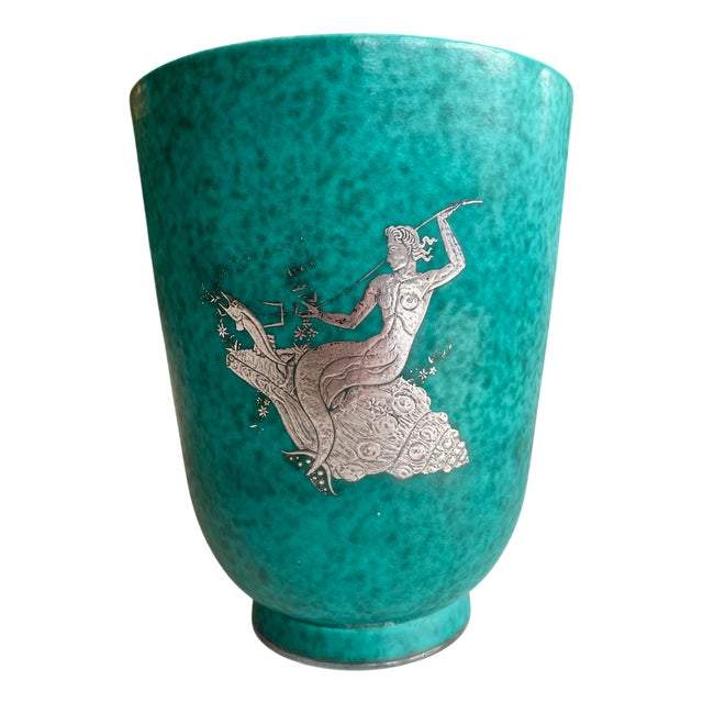 Ceramic Argenta Vase Wilhelm Kåge for Gustavsberg, 1950 For Sale