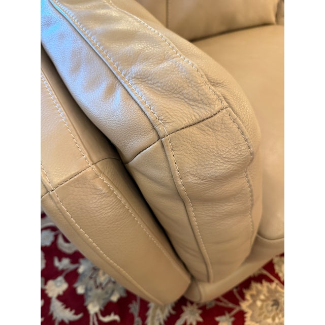 Animal Skin Natuzzi Editions Collection Leather Apartment Sofa For Sale - Image 7 of 12