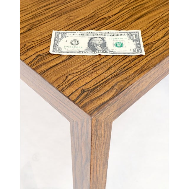 Dunbar Zebra Wood Square Side Lamp Occasional Coffee Table Stand For Sale - Image 10 of 12