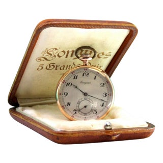 Gold Pocket Watch from Longines For Sale