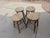 Late 20th Century Stripped Un-Stained Four (4) Virginia House Oak Bar Stools For Sale - Image 4 of 6