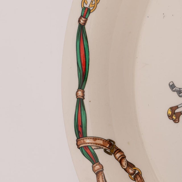 Brown Vintage 20th Century Italian Ceramic Ashtray from Gucci, 1980s For Sale - Image 8 of 13