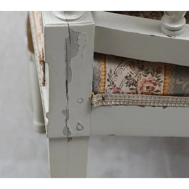 19th Century Grey Swedish Gustavian Pinewood Dining Chairs- Set of 6 For Sale - Image 10 of 13