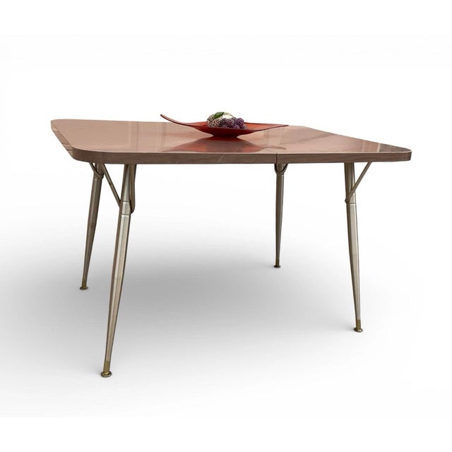 Mid-Century Modern Mid Century Modern Dinette Table With Leaf by Haywood-Wakefield 1950s Made in Usa For Sale - Image 3 of 15