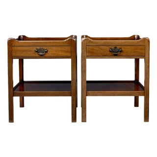 Vintage Georgian Style Bedside Tables, 1970, Set of 2 For Sale
