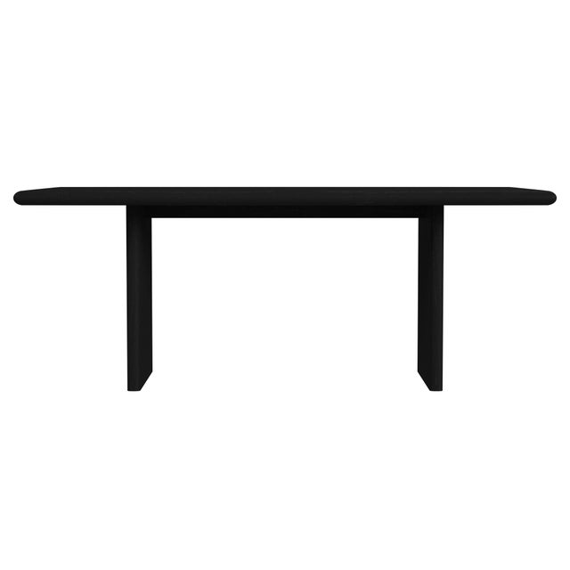 Spritely Home Accent Furniture Halmstad 74 in. W Rectangular Wood Panel Dining Table, Black For Sale - Image 4 of 7