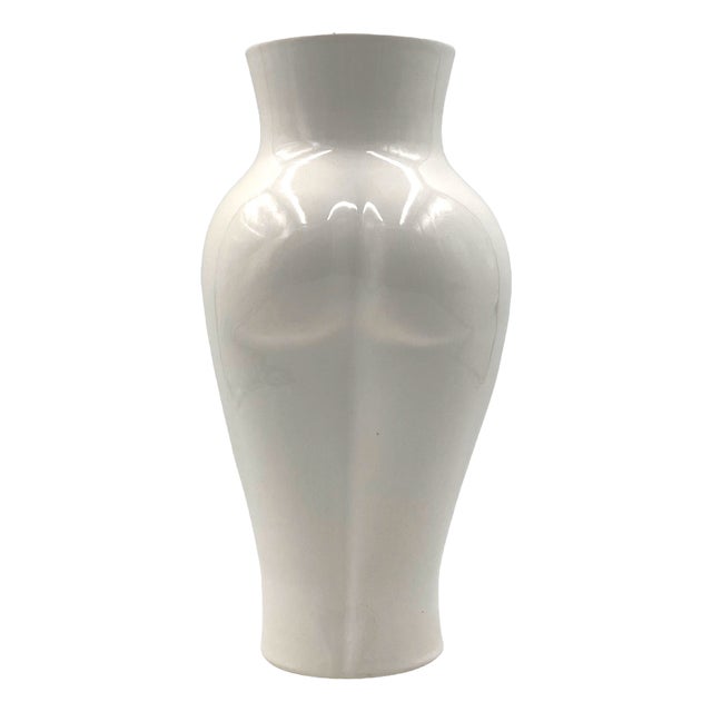 Vintage Ceramic Woman Vase, 1980s For Sale