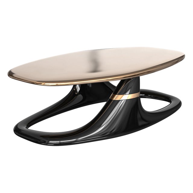 Not Yet Made - Made To Order "Magistrale" Coffee Table With Bronze, Stainless Steel, Handmade For Sale - Image 5 of 10
