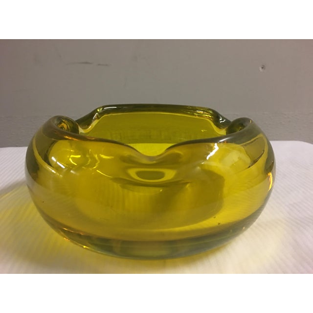 MidCentury Yellow Uranium Glass Bowl Chairish