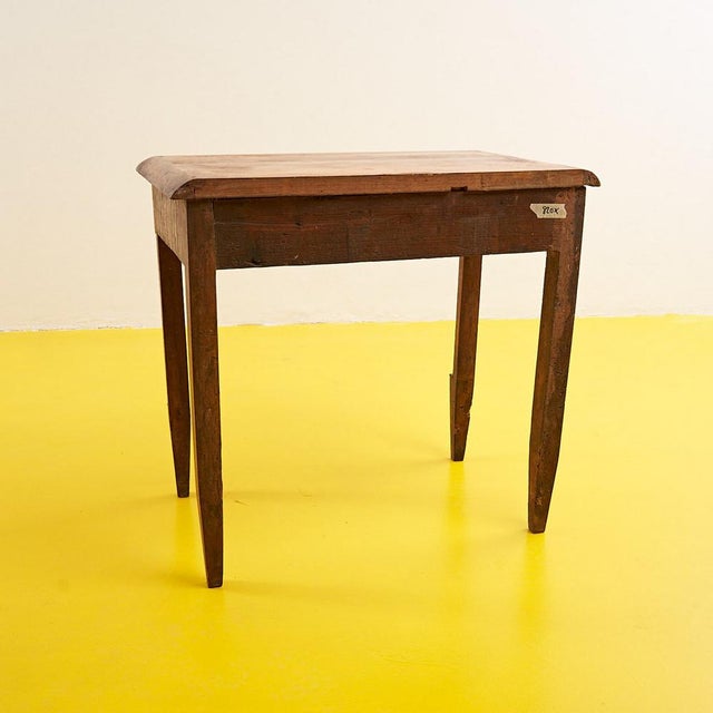 Wood Small Console Table with Wood Columns For Sale - Image 7 of 9