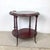 19th Century Antique Mahogany Two-Tier Kidney Table With Bobbin Turned Legs and Brass Feet For Sale - Image 5 of 12