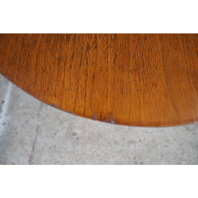 Wood Mersman Mid Century Modern Scandinavian Style Walnut Round Side End Table For Sale - Image 7 of 12