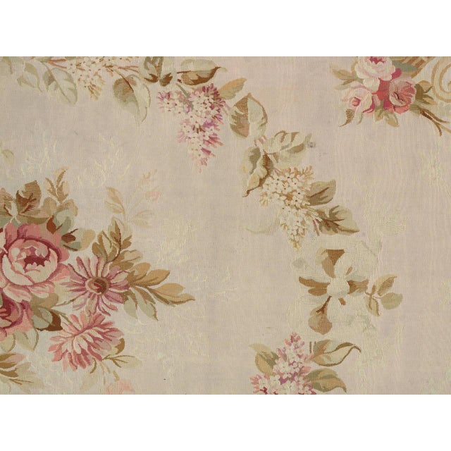 Antique French Aubusson Carpet, Fine Pale Pink, Rose, Taupe, Elegant Carpet For Sale - Image 13 of 18