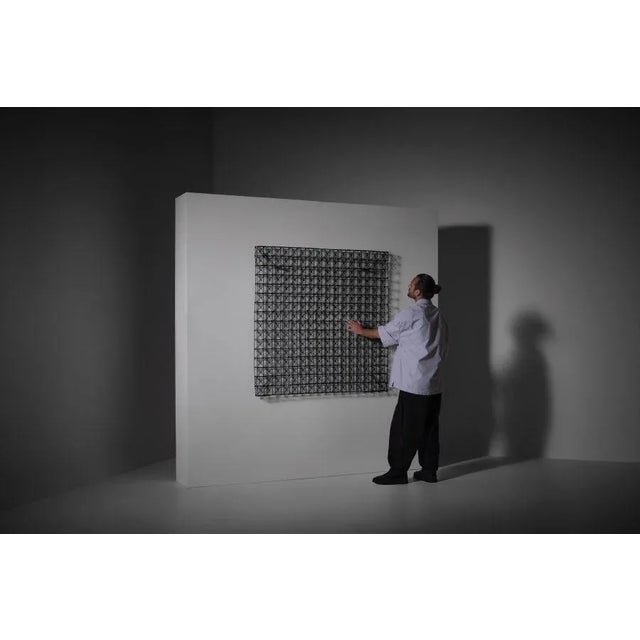 Metal Geometric Three-Dimensional Metal Wall Mounted Sculpture, France, 1960s For Sale - Image 7 of 10