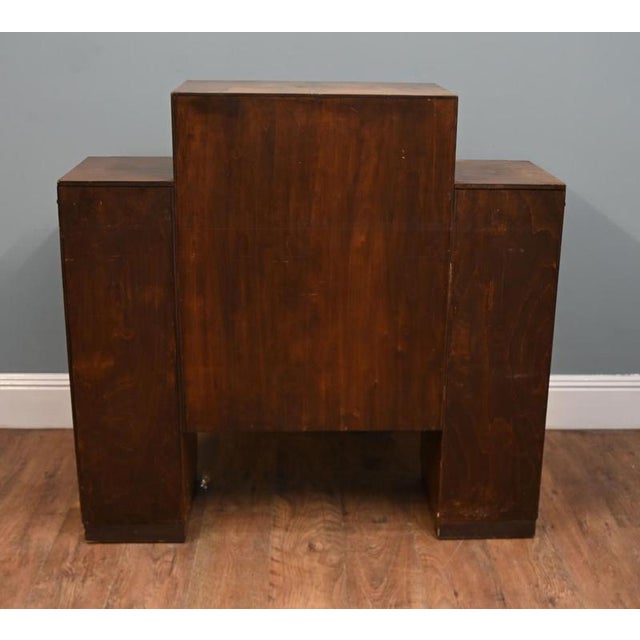 Wood Art Deco Figured Walnut Display Cabinet, 1930 For Sale - Image 7 of 8