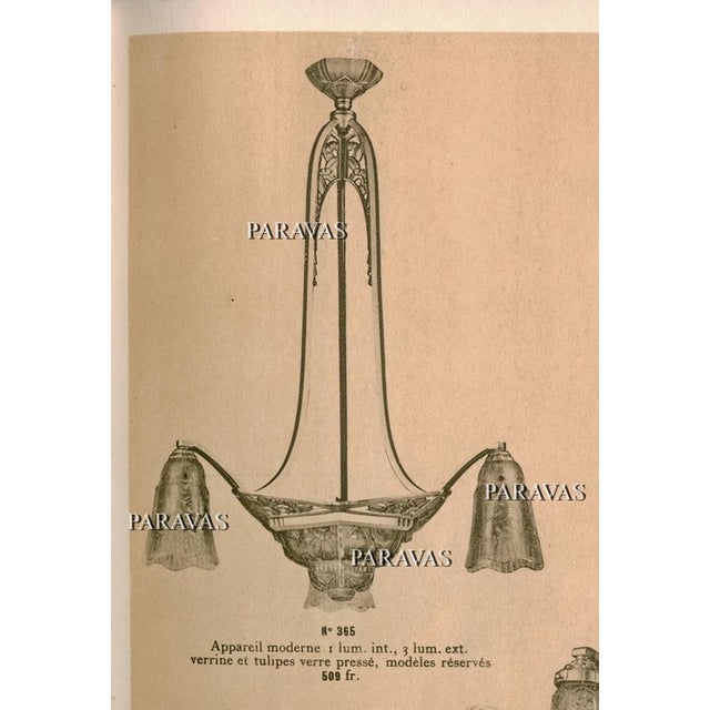 French Art Deco Chandelier by Piertre Maynadier - 1930 France For Sale - Image 13 of 13