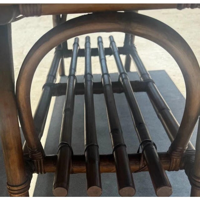 Wood Set of Vintage Calif-Asia Tiki-Style Tables For Sale - Image 7 of 8