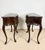 French Louis XV Style Bombe Nightstands with Two Drawers, 1930, Set of 2 For Sale - Image 9 of 12