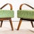 1950s Armchair in Geometric Lime Weave Fabric with Sprung Seat by Jaroslav Šmídek, 1950s For Sale - Image 5 of 11