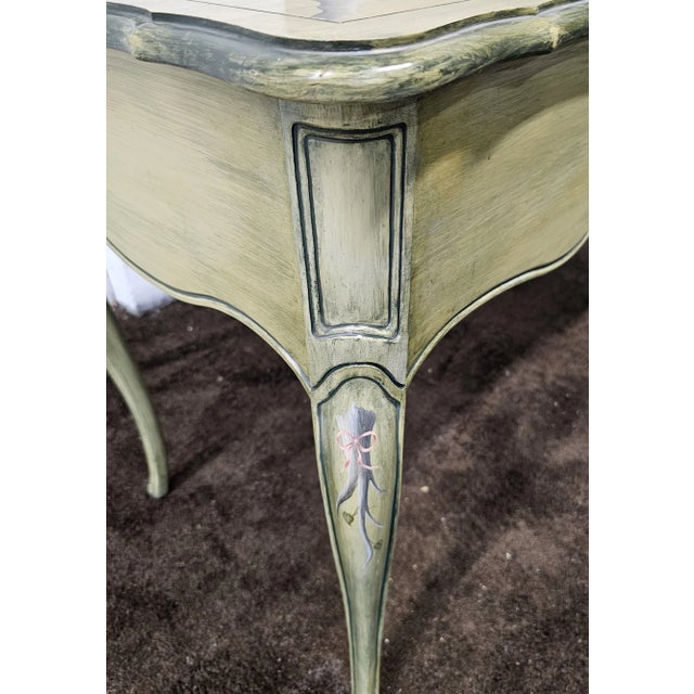 Early 20th Century Provincial Mahogany Newly Enamel Decorated Desk or Vanity For Sale - Image 10 of 12