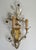 Early 20th Century Banci Gilt & Silvered Bronze Sconces, Italian With Rock Crystal Floral Motif Design -Pair For Sale - Image 12 of 18