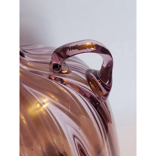 1920s Attr Vittorio Zecchin Small Soffiato Glass Vase Amethyst For Sale - Image 11 of 11