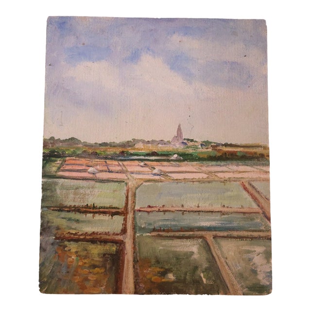 20th Century French Farmland Painting For Sale