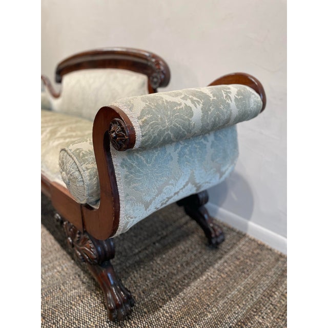 Wood Antique Victorian/Georgian-Style Mahogany Sofa For Sale - Image 7 of 12