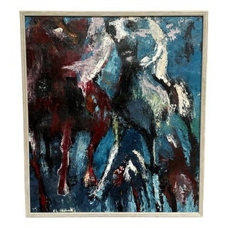 E. L. Höglund, Häst, 1950s, Oil Painting on Canvas, Framed For Sale