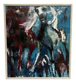 E. L. Höglund, Häst, 1950s, Oil Painting on Canvas, Framed
