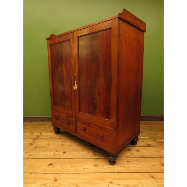 Antique Irish Linen Press Cabinet from Merrion Castle For Sale - Image 12 of 18