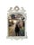 White Distressed French Country Gustavian Style Vanity & Matching Scroll Mirror For Sale - Image 9 of 11