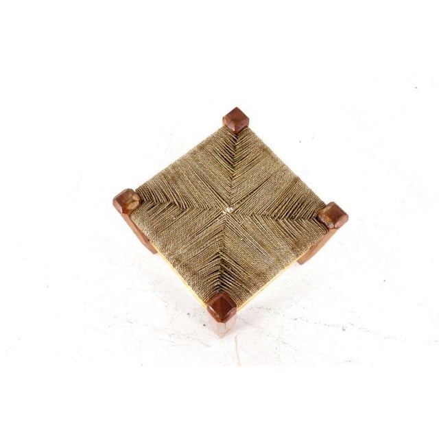 Boho Chic Oak Stool, Netherlands, 1960s For Sale - Image 3 of 12